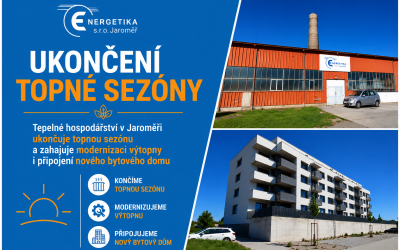 Tepelné hospodářství v Jaroměři ukončuje topnou sezónu a zahajuje modernizaci výtopny i připojení nového bytového domu